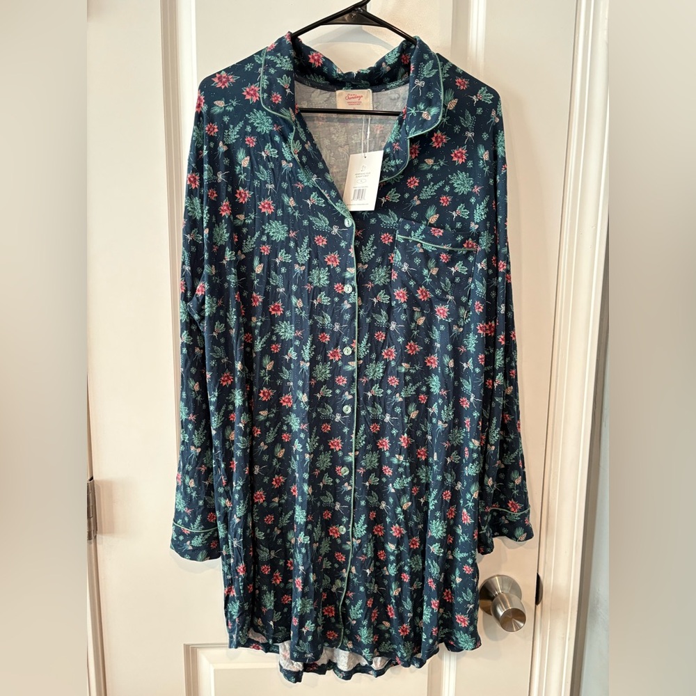 In My Sundays Navy Winter Sleep Dress